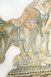 The Triumphant Procession of Dionysos, Detail of Two Centaurs, House of Aion, Paphos, Cyprus